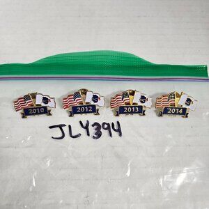 4 years National Police Memorial Pins 2010, 2012, 2013, 2014